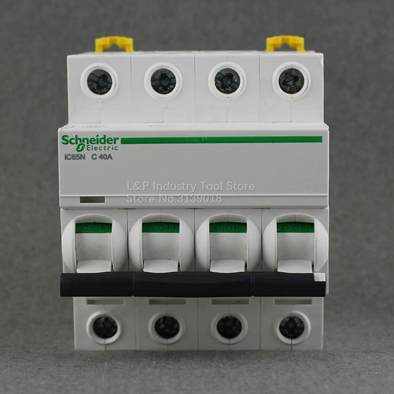 100% ใหม่ Original Schneider IC65N 4P C40A A9F18440สูญญากาศ Mini Circuit Breaker MCB Acti 9 Type C