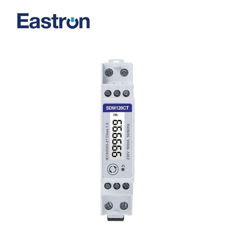 SDM120CT-MV, 0.1โวลต์อินพุต1เฟส2สาย230โวลต์ RS485 Modbus Kwh Kvarh มิเตอร์ไฟฟ้าราง Din ดิจิตอล Wattm