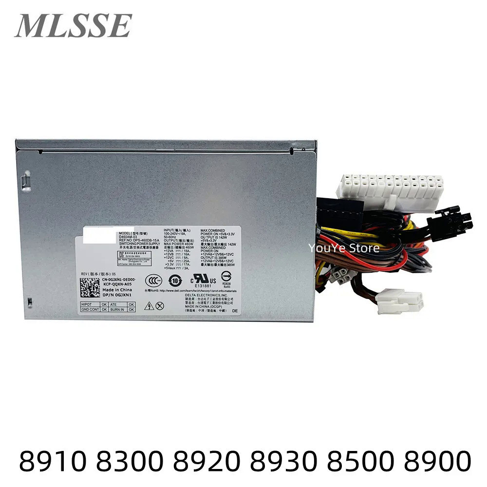 ใหม่สำหรับ DELL XPS 8910 8300 8920 8930 8500 8900 460W แหล่งจ่ายไฟ DM1RW 1XMMV GJXN1 0GJXN1 CN-0GJXN
