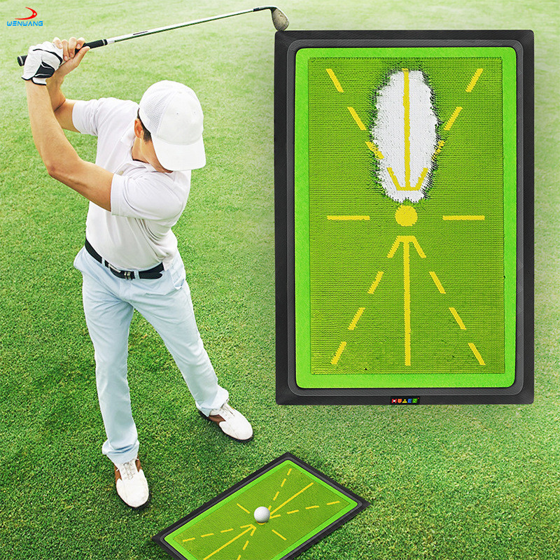 Golf Pad Swing Track Pad New Golf Swing Simulator Hitting Trace Direction Detection Pad