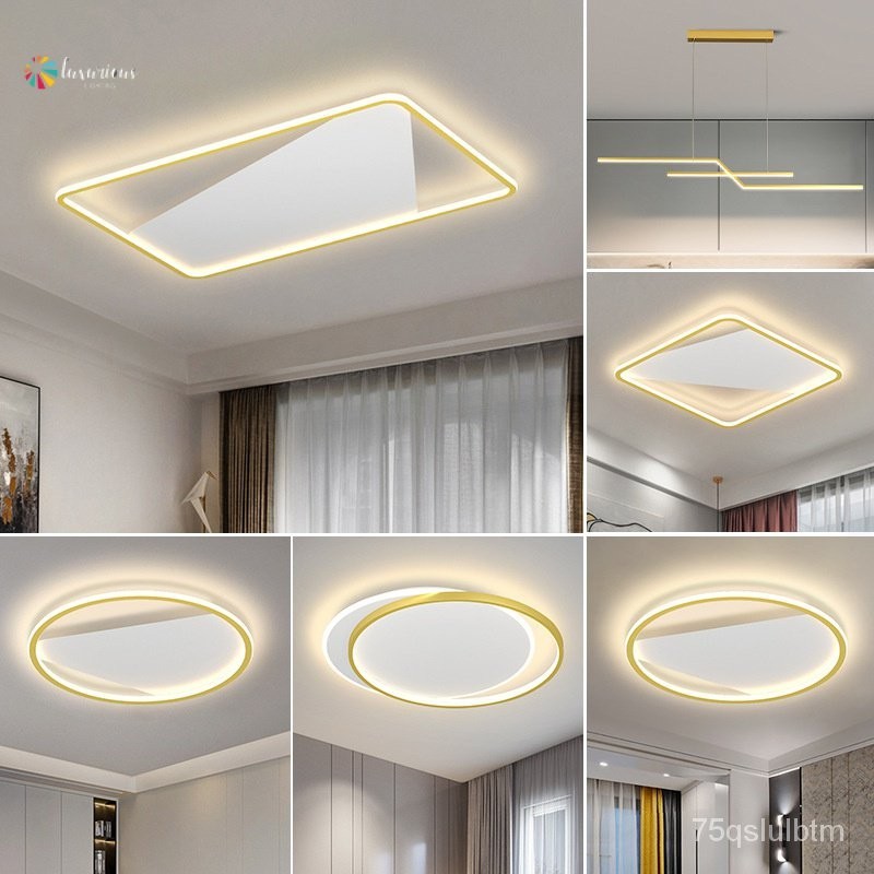 8QZK XYไฟห้องนั่งเล่นบางเฉียบเรียบง่ายไฟห้องนอน2021ใหม่บรรยากาศทันสมัยเรียบง่ายทั้งบ้านแพคเกจโคมไฟรว