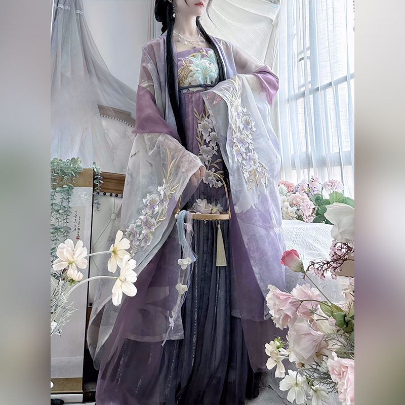 ฮันฟู ชุดจีนฟูฮัน Hanfuหญิงสไตล์จีน กระโปรงปักลาย hanfuหญิงสไตกระโปรงยาวล์จีน กระโปรงยาว ชุดฮั่นฝู ชุดจีนโบราณ ผู้หญิง