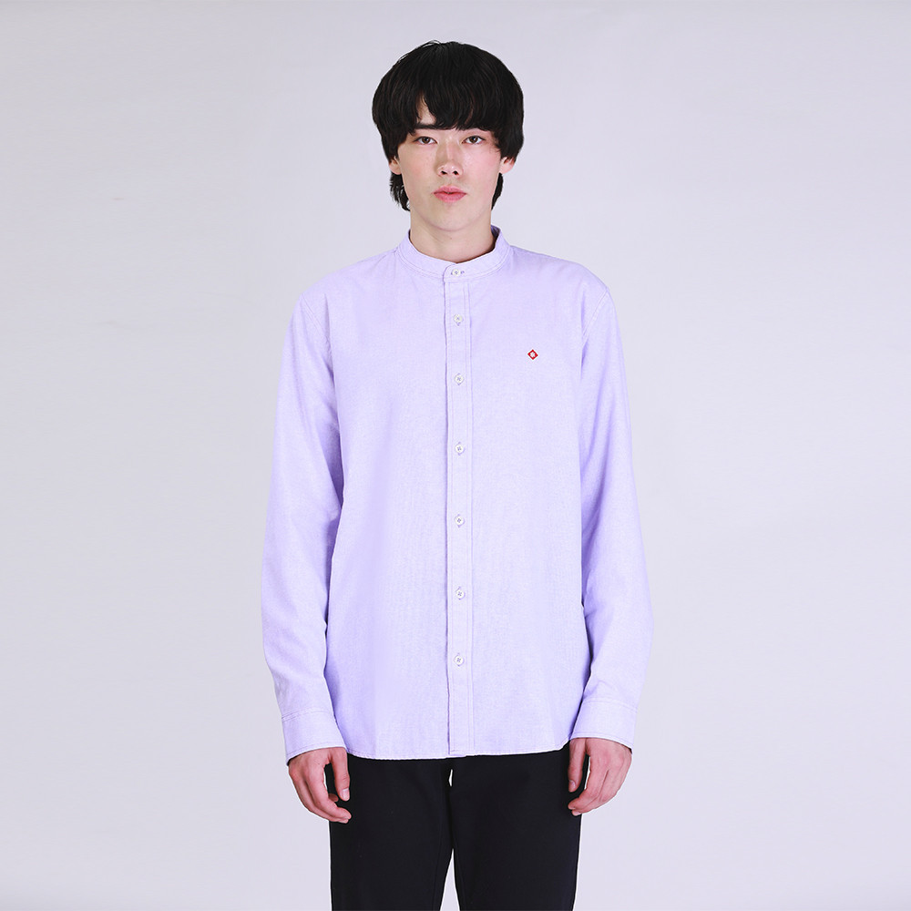 John Henry เสื้อเชิ้ตผู้ชายแขนยาว ทรงเข้ารูป รุ่น JH S524MSLSM65 - สีม่วง