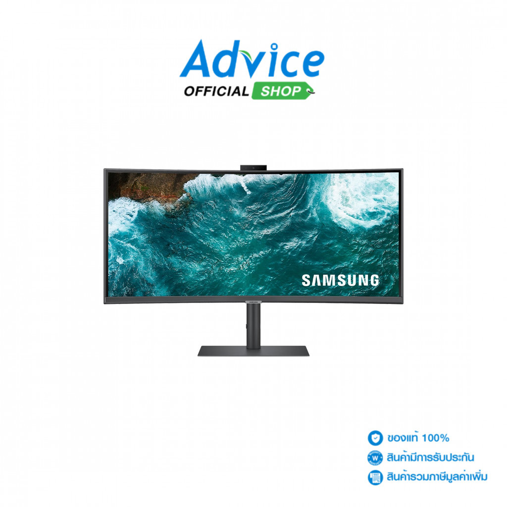 SAMSUNG MONITOR (จอคอม) 34''  VIEWFINITYS6 LS34C650VAEXXT (VA, HDMI, DP, USB-C, LAN) CURVE 100Hz - A