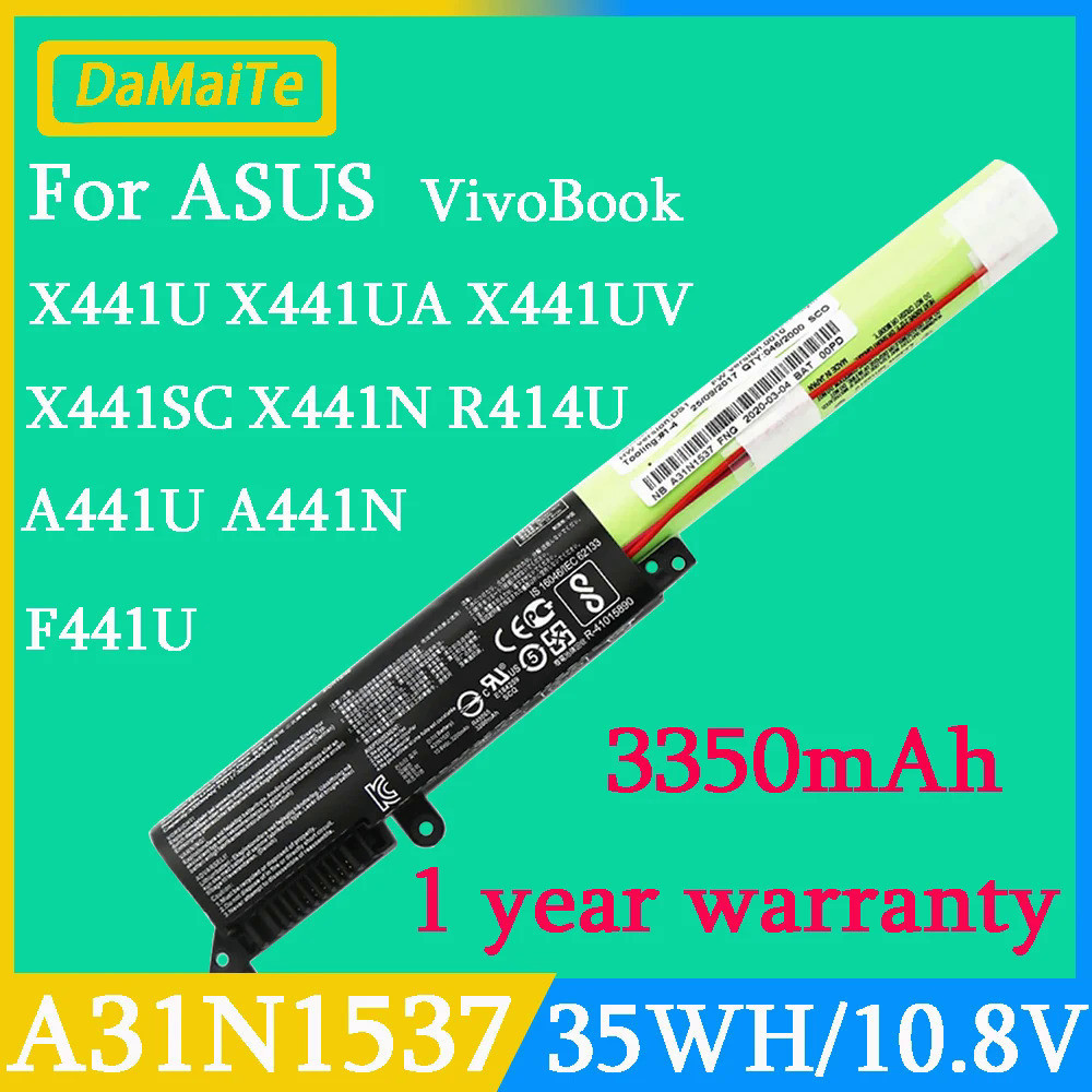 แบตเตอรี่ A31N1537ใหม่สำหรับ Asus VivoBook X441 X441U X441S X441SA A441U X441UV R414U F441U X441UA A