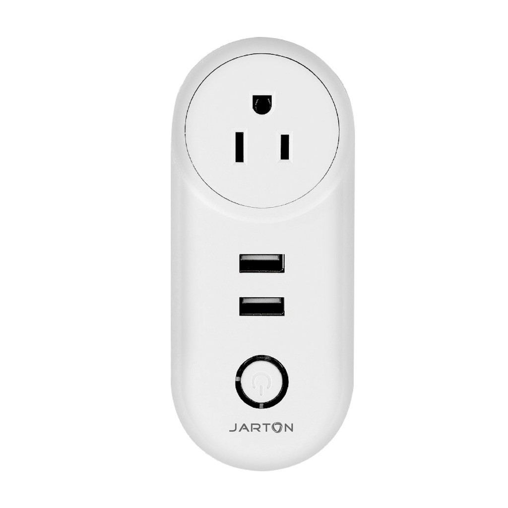 JARTON Clearance Smart Plug USA JARTON พร้อมช่อง USB ปลั๊กกันลืม เปิด - ปิด ตั้งเวลาได้ทุกที่ทุกเวลา