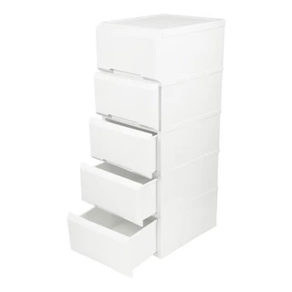 SN ตู้ลิ้นชัก 5 ชั้นทึบ STACKOGARDEN 40x50x113 ซม. สีขาว จัดส่งโดย HomePro