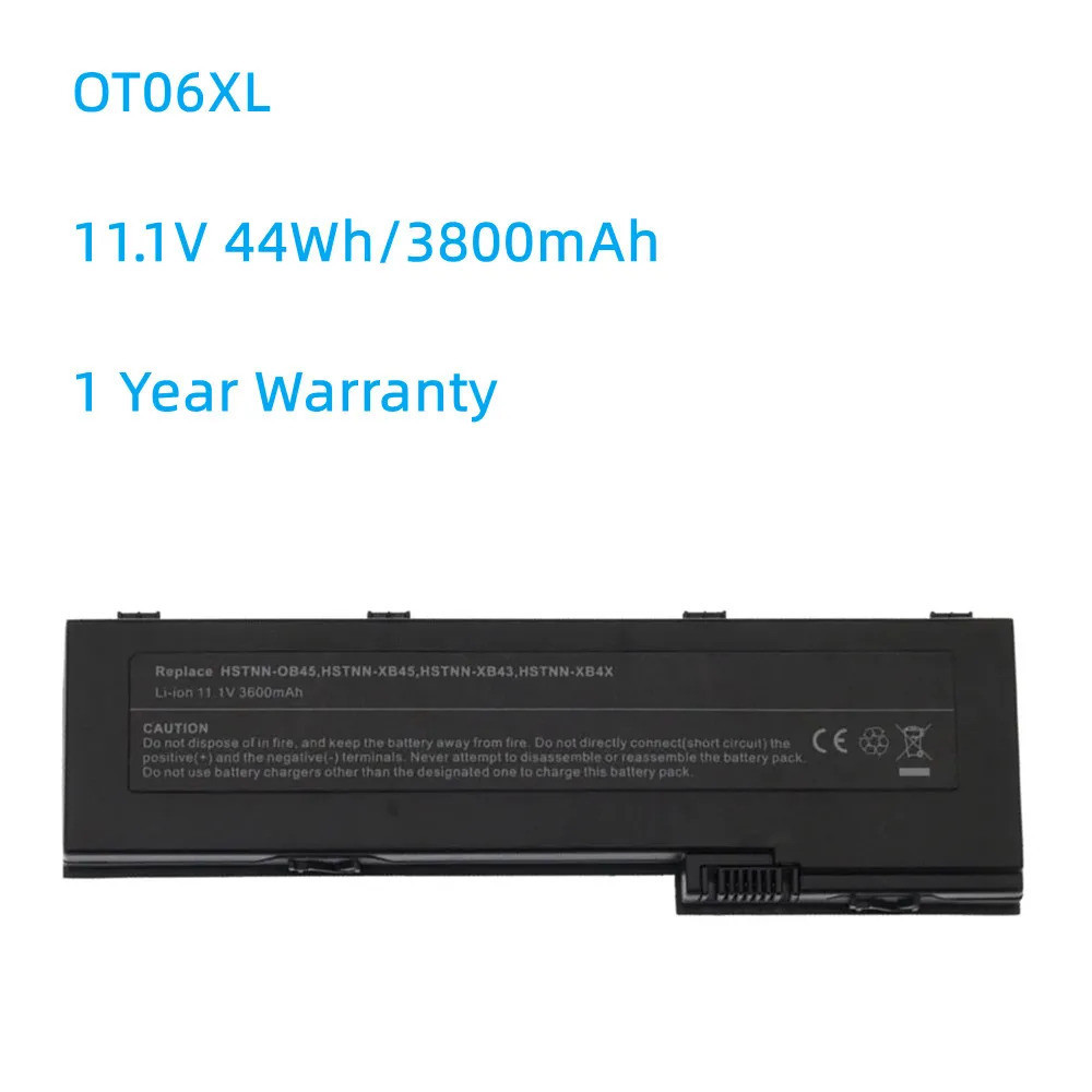 Laptop battery for EliteBook, ot0xl, OT06, 44oh, 38000 mAh, 2710p, 2740w, 2730p, 2760p, ah530aa, bus