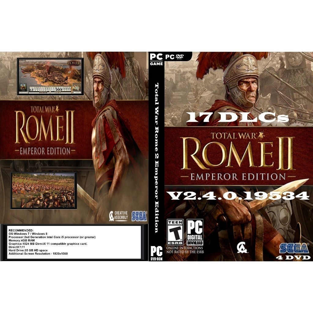 แผ่น Game PC Total War ROME II Emperor Edition (4DVD)