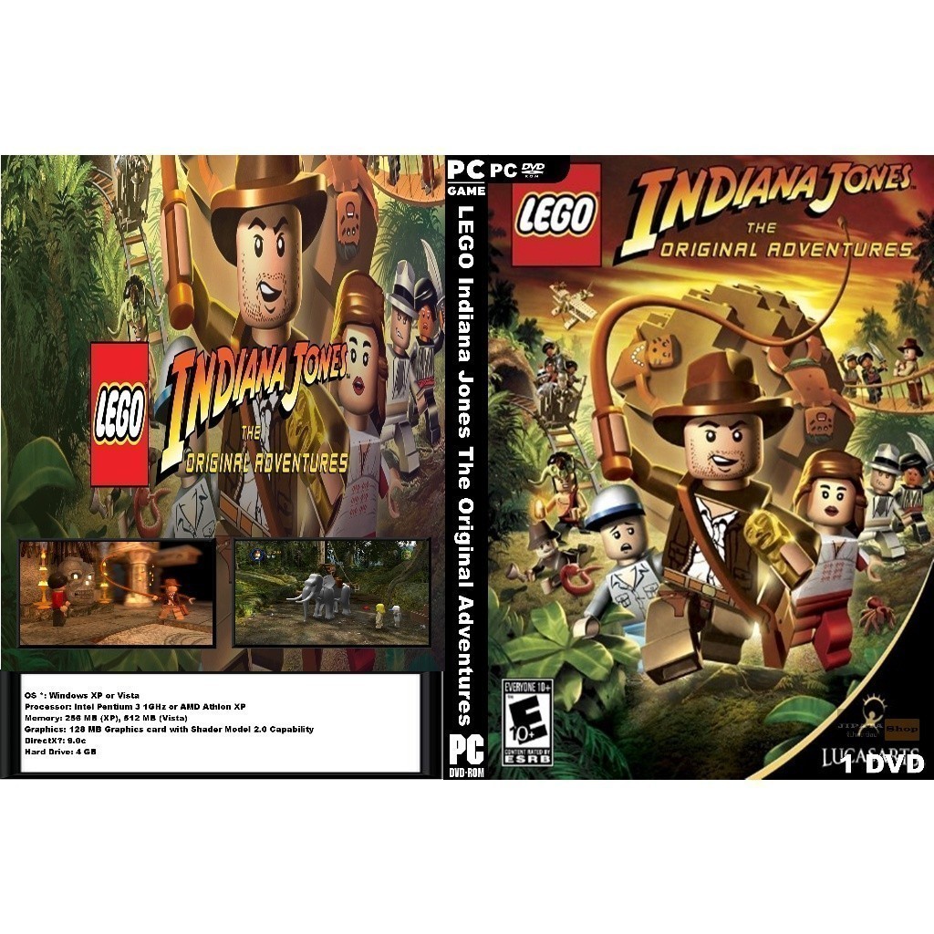 แผ่น Game PC LEGO Indiana Jones The Original Adventures (1DVD)