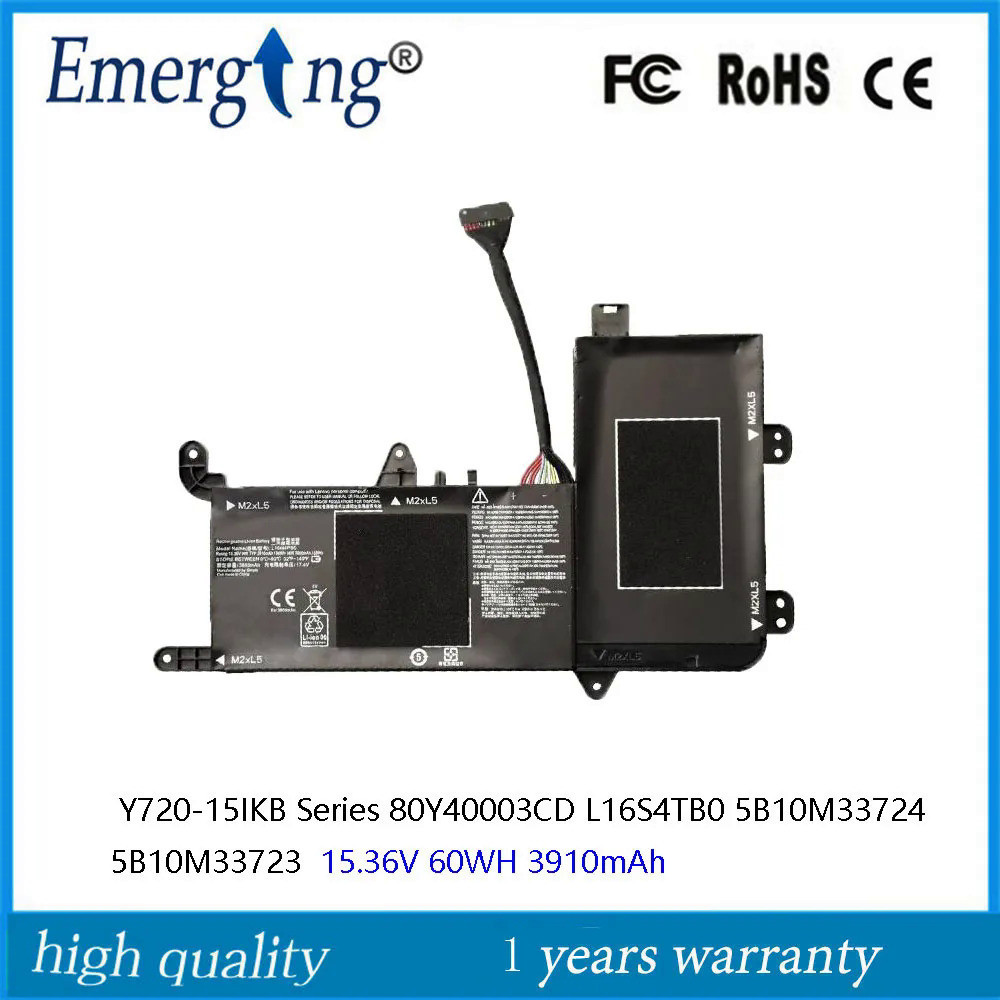 15.36V L16M4PB0แบตเตอรี่แล็ปท็อปสำหรับ Lenovo Legion Y720-15IKB Series 80Y40003CD L16S4TB0 60Wh