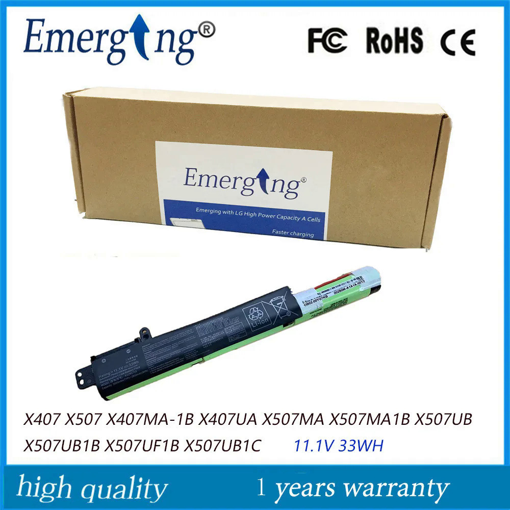 11.1โวลต์33Wh เดิม A31N1719ใหม่แบตเตอรี่แล็ปท็อปสำหรับอัสซุส X407 X507 X407MA-1B X507UF1B X507MA1B X