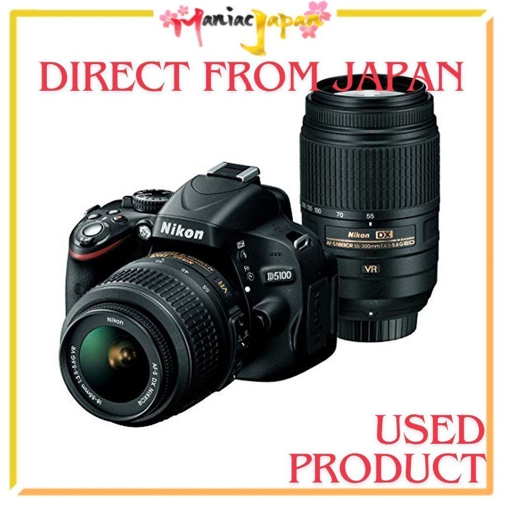 [ กล้องมือสองจากญี่ปุ่น ] [ กล้อง DSLR ] Nikon D5100 Double Zoom Kit D5100WZ