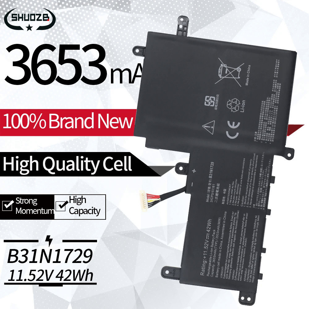 New B31N1729 Battery For Asus VivoBook S530FA S530UA S530UN S530F X530FA X530FN X530UA X530UF X530FN