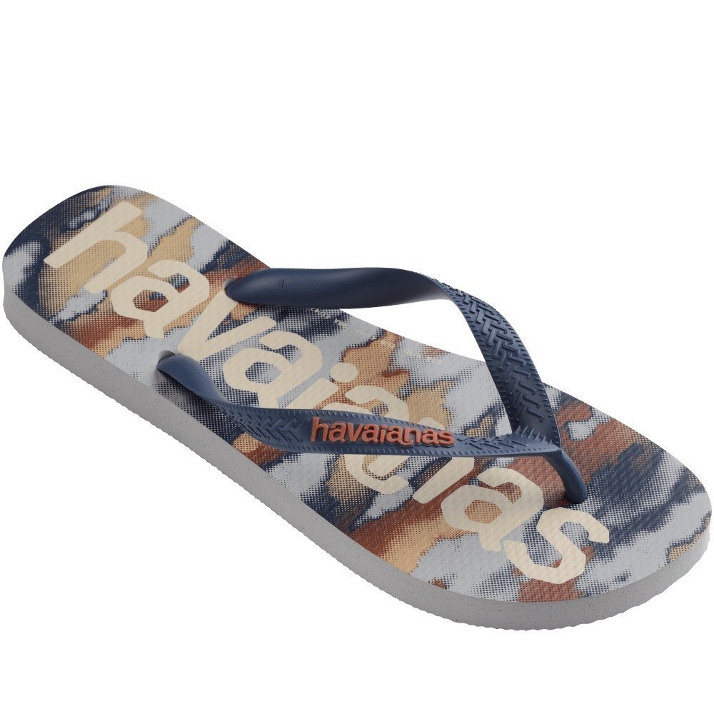 HAVAIANAS รองเท้าแตะผู้ชาย Top Logomania Fashion Flip Flop GREY 41484493498U_F3GYXX