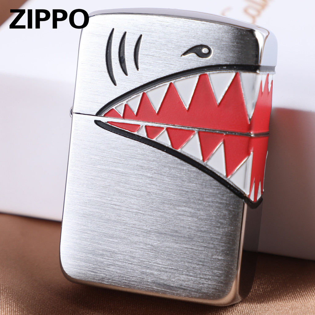 ZIPPOไฟแช็กน้ำมันก๊าดกันลมของ Zippo1941ของขวัญปากฉลาม OU9I