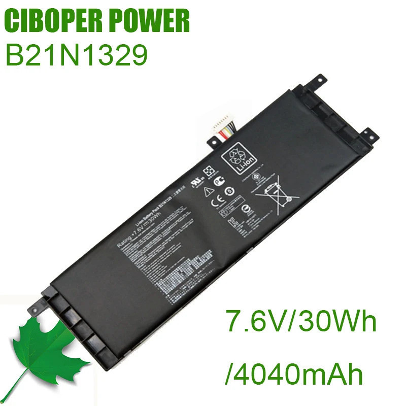 CP แบตเตอรี่แล็ปท็อป B21N1329 7.6V/30Wh สำหรับ D553M F453 F453MA X553 P553 P553MA X453 X453MA X553B 