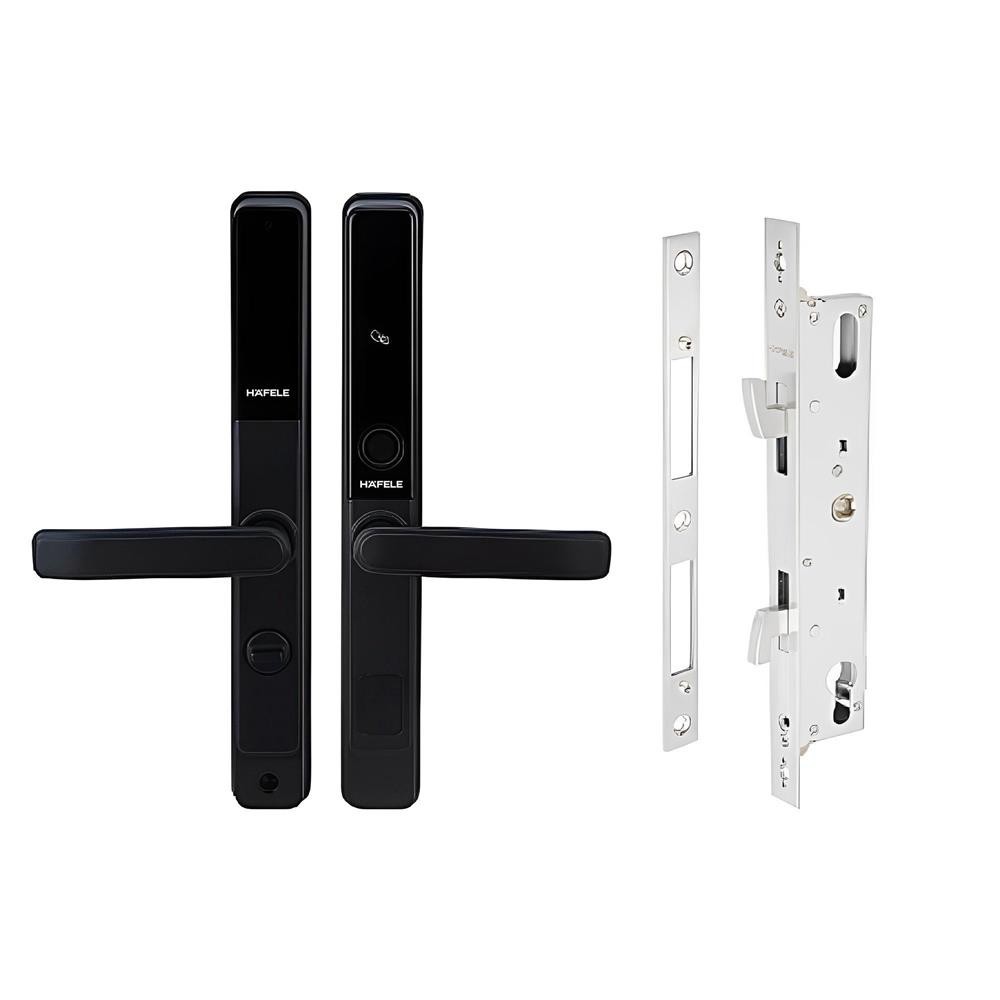 [ติดตั้งฟรี!] HomePro กลอนดิจิตอล  499.21.197 DL6600 บานเลื่อน สีดำ แบรนด์ HAFELE