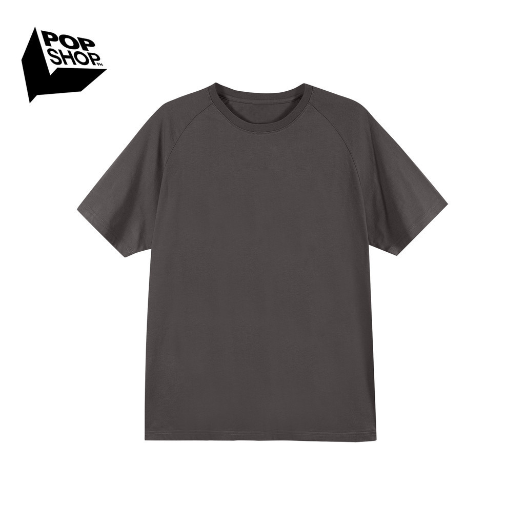 【COD】Pop Shop Men's Basic Raglan T-shirt -Shale
