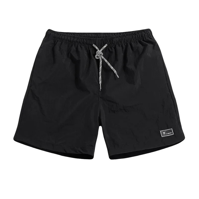 Men Drawstring Short Pants Casual Bermuda Shorts Solid Color Swim Surfing Beachwear Shorts Men's Clo