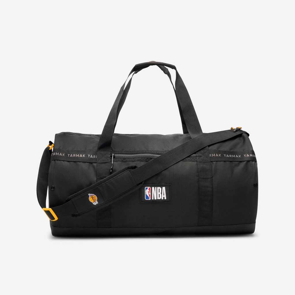 TARMAK - กระเป๋ากีฬาบาสเก็ตบอลทรงดัฟเฟิลรุ่น NBA Lakers (สีดำ) - Basketball Sports Bag NBA Lakers - 