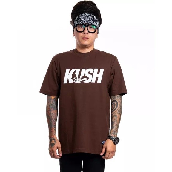 【COD】KUSH Co. OG LOGO White (Rust) Klasikal na T-shirt