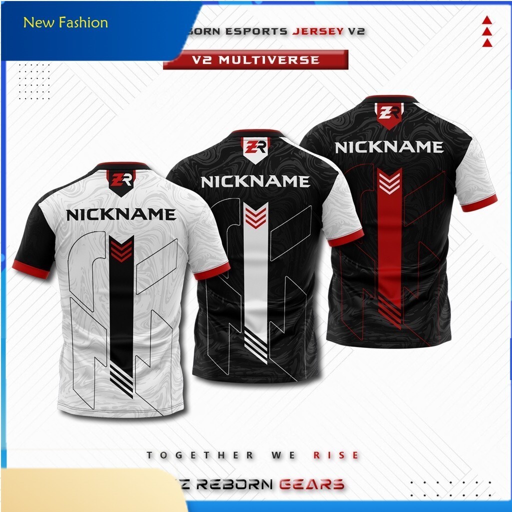 【COD】HL0510-Esports Jersey Ph Custom Ml Jersey Codm Game Esport Free Nickname EZR Jersey V2, CUSTOMI