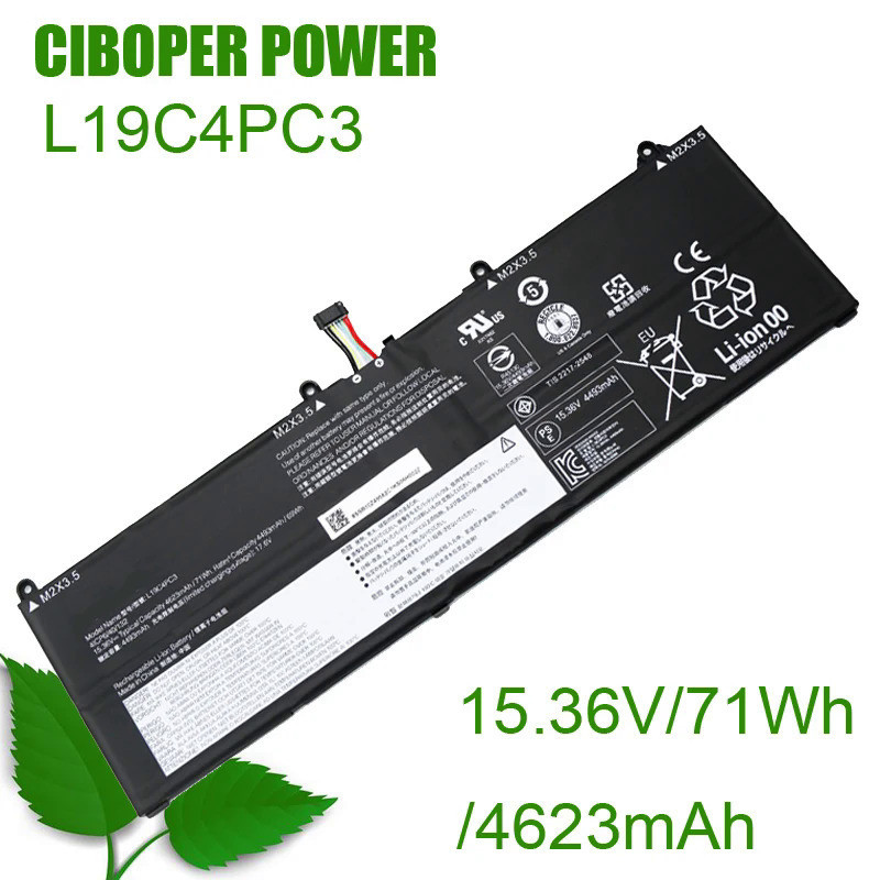 CP แบตเตอรี่แล็ปท็อป L19C4PC3 71Wh/4623MAh L19M4PC3 SB10Z49582 5B10Z49581สำหรับ Legion S7 15ARH5 Y75