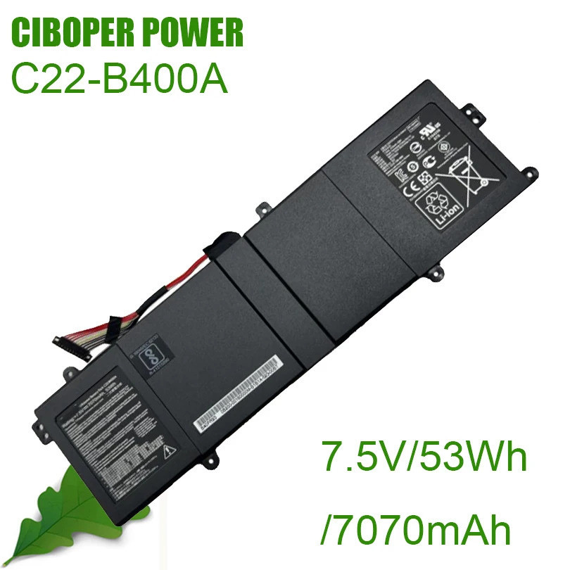 CP แบตเตอรี่แล็ปท็อป C22-B400A 7.5V/53Wh/7070MAh สำหรับ C22-B400A BU400E3317VC BU400A BU401G Noteboo