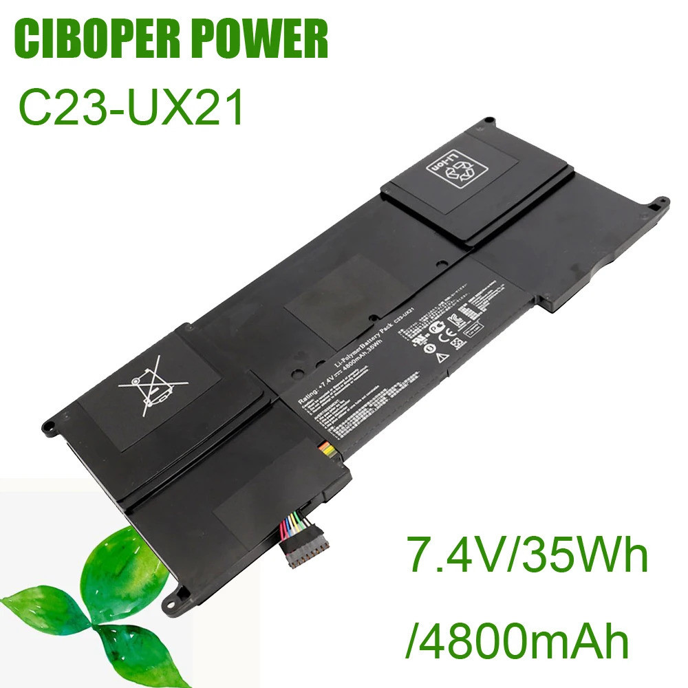 CP แบตเตอรี่แล็ปท็อปใหม่ C23UX21 C23-UX21 7.4V 35Wh/4800MAh สำหรับ Zenbook Ultrabook UX21 UX21A UX21