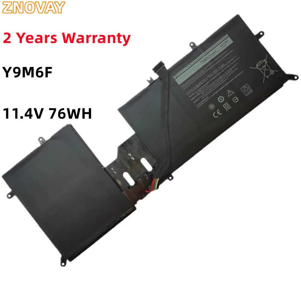 ZNOVAY ใหม่ Y9M6F 08K84Y 11.4โวลต์76Wh แล็ปท็อปแบตเตอรี่สำหรับ Dell Alienware M15 M17 R4958W P41E P8