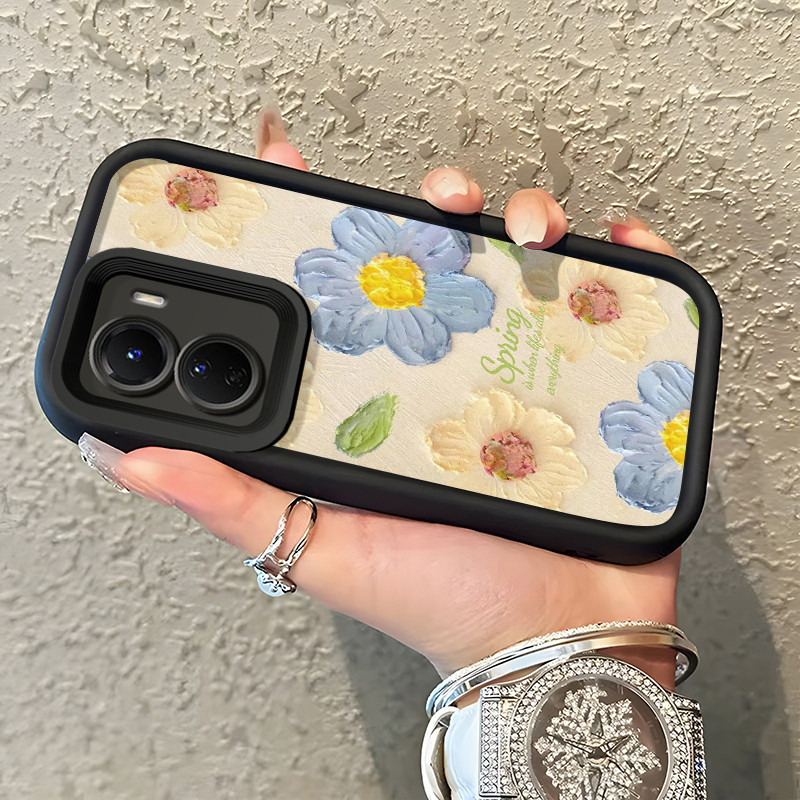 เคสสำหรับ VIVO Y16 4G VIVO Y35 5G VIVO Y56 5G เคสดอกไม้อ่อนโยนรูปแบบครอบ