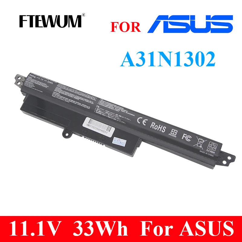 11.1V 2900MAh A31N1302 X200MA แล็ปท็อปแบตเตอรี่3เซลล์สำหรับ ASUS VivoBook F200CA R200CA X200CA 33Wh 