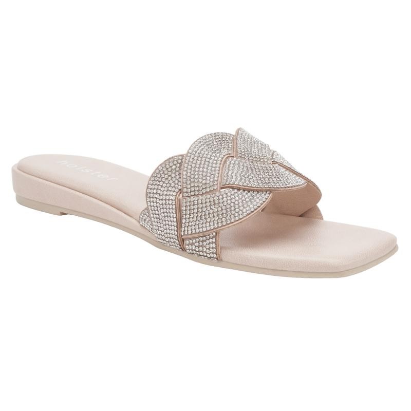 Holster Anastasia Low Wedge Beige  HST461BE รองเท้าแตะส้นสูง