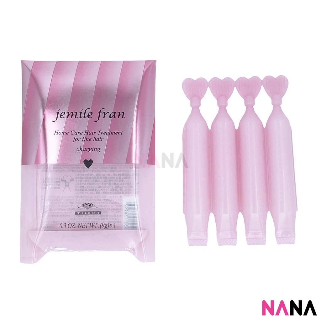 MILBON JEMILE FRAN Hair Charging Treatment - Pink Heart (9g x 4pcs) ทรีทเม้นต์บำรุงผม - พิ้งค์ฮาร์ท มี 4 ชิ้น