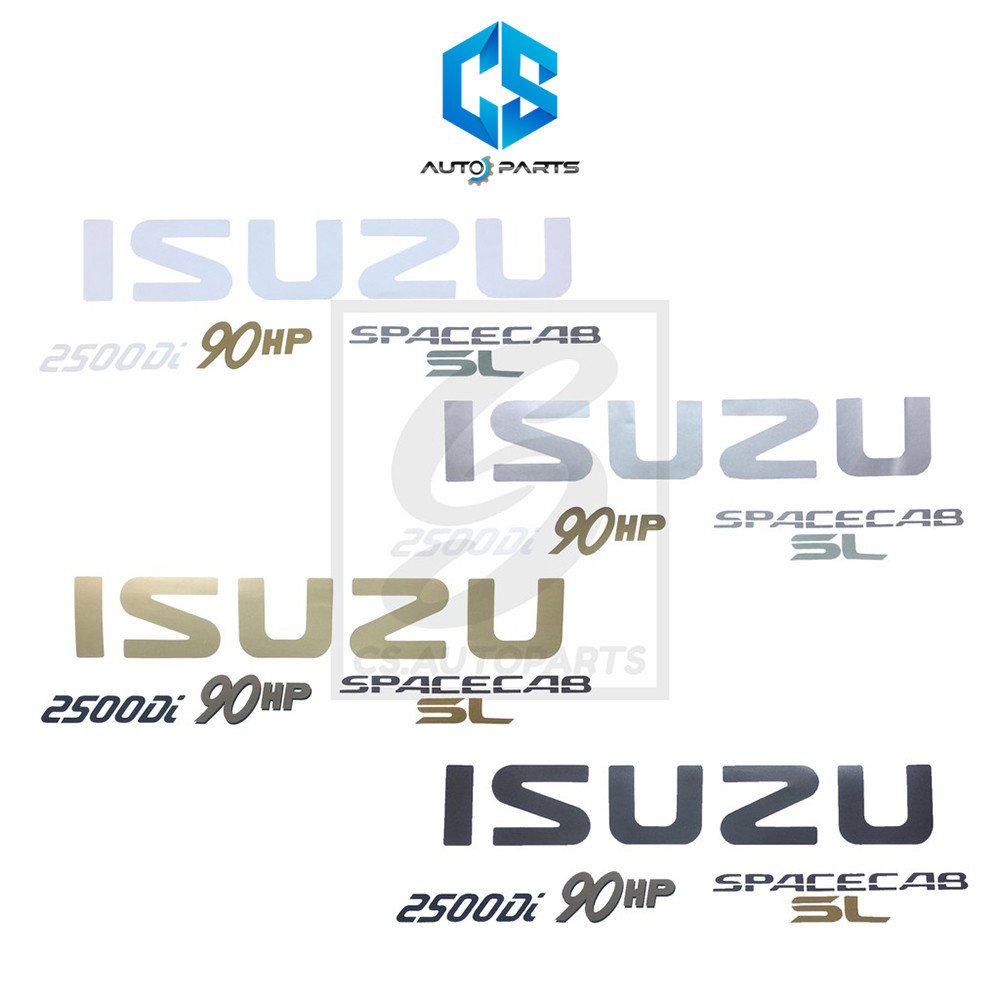 สติ๊กเกอร์ ISUZU 2500Di 90HP SPACECAB SL - ISUZU TFR (ติดฝาท้ายกระบะ)