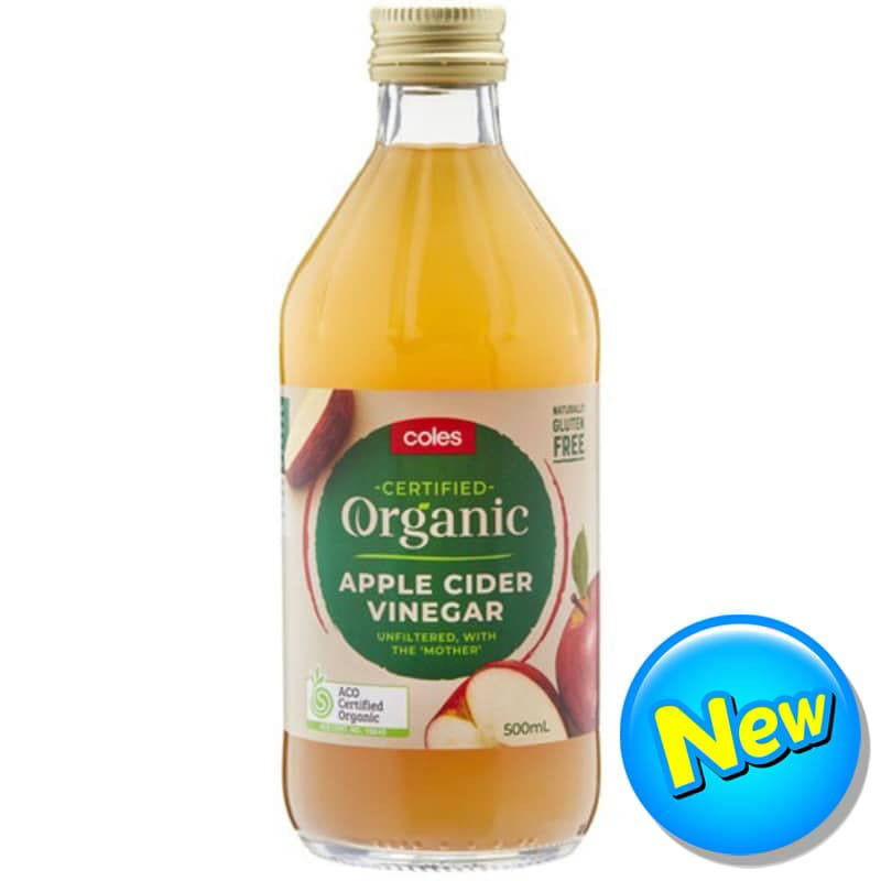 🎀 โคลส์น้ำส้มสายชูหมักจากแอปเปิ้ลออร์แกนิคไม่ผ่านการกรอง 500มล. 🍧 Coles Organic Unfiltered Apple Cid