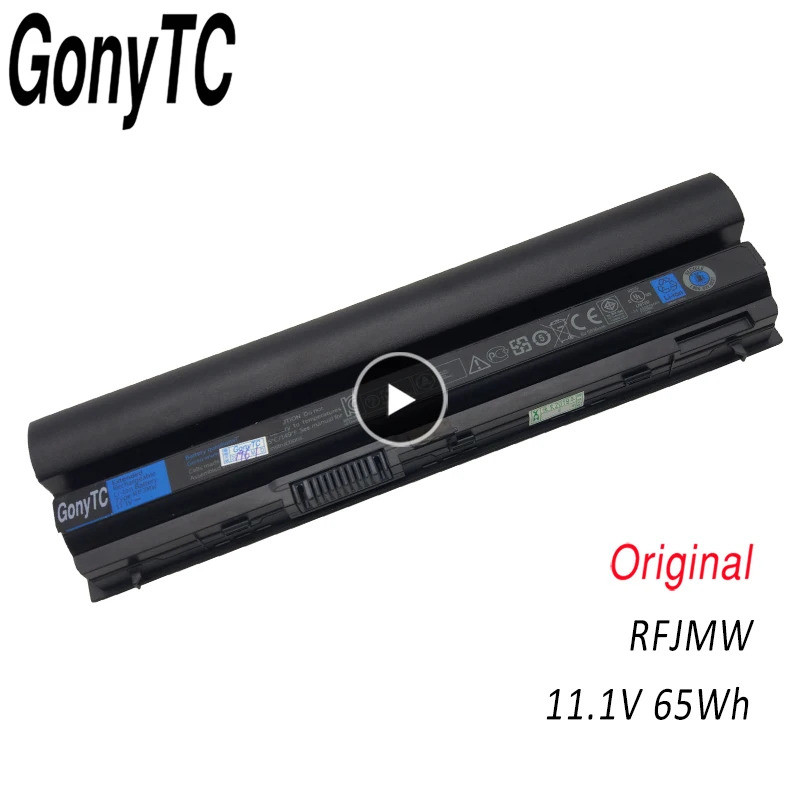GONYTC Original 11.1V 65WH RFJMW แบตเตอรี่แล็ปท็อปสำหรับ DELL Latitude E6320 E6330 E6220 E6230 7FF1K