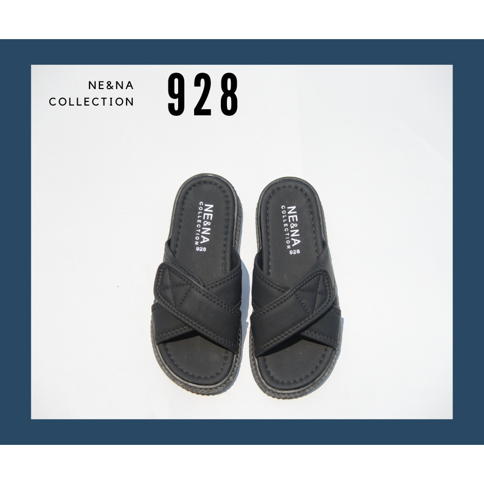 รองเท้าเเฟชั่นผู้หญิงเเบบเเตะสวมส้นเตี้ย No. 928  NE&NA Collection Shoes