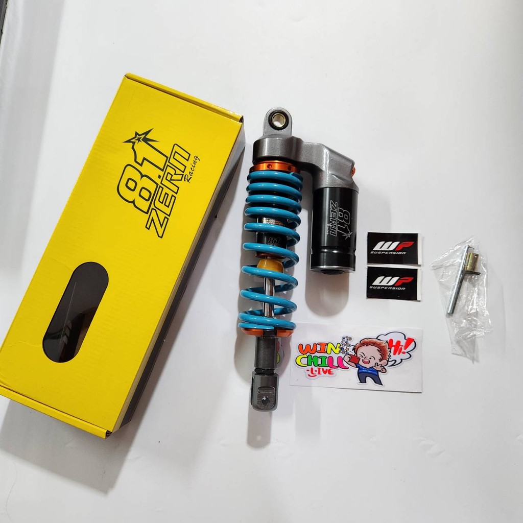 โช้คหลัง WP ZERN81สีฟ้า MIO / CLICKi / SCOOPYi โช้คแก๊สกึ่งน้ำมัน + สติ๊กเกอร์WP ซีลโช้คแท้ กระปุกหล