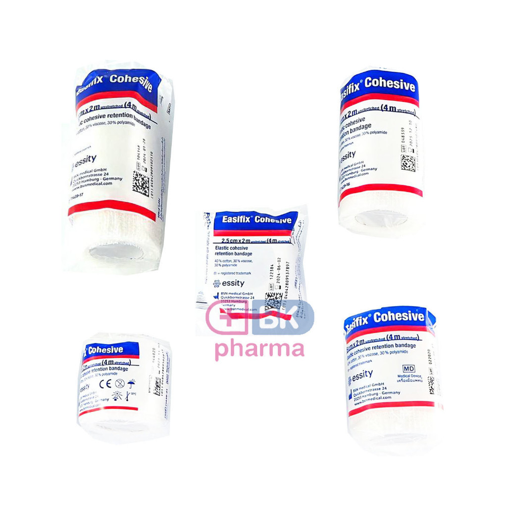 BSN Easifix Cohesive Bandage ผ้าพันแผล เทปพันแผล ยืดหยุ่น ชนิดยึดติดในตัว มีกาวในตัว เทปพันยืดหยุ่นได้ 1 ชิ้น