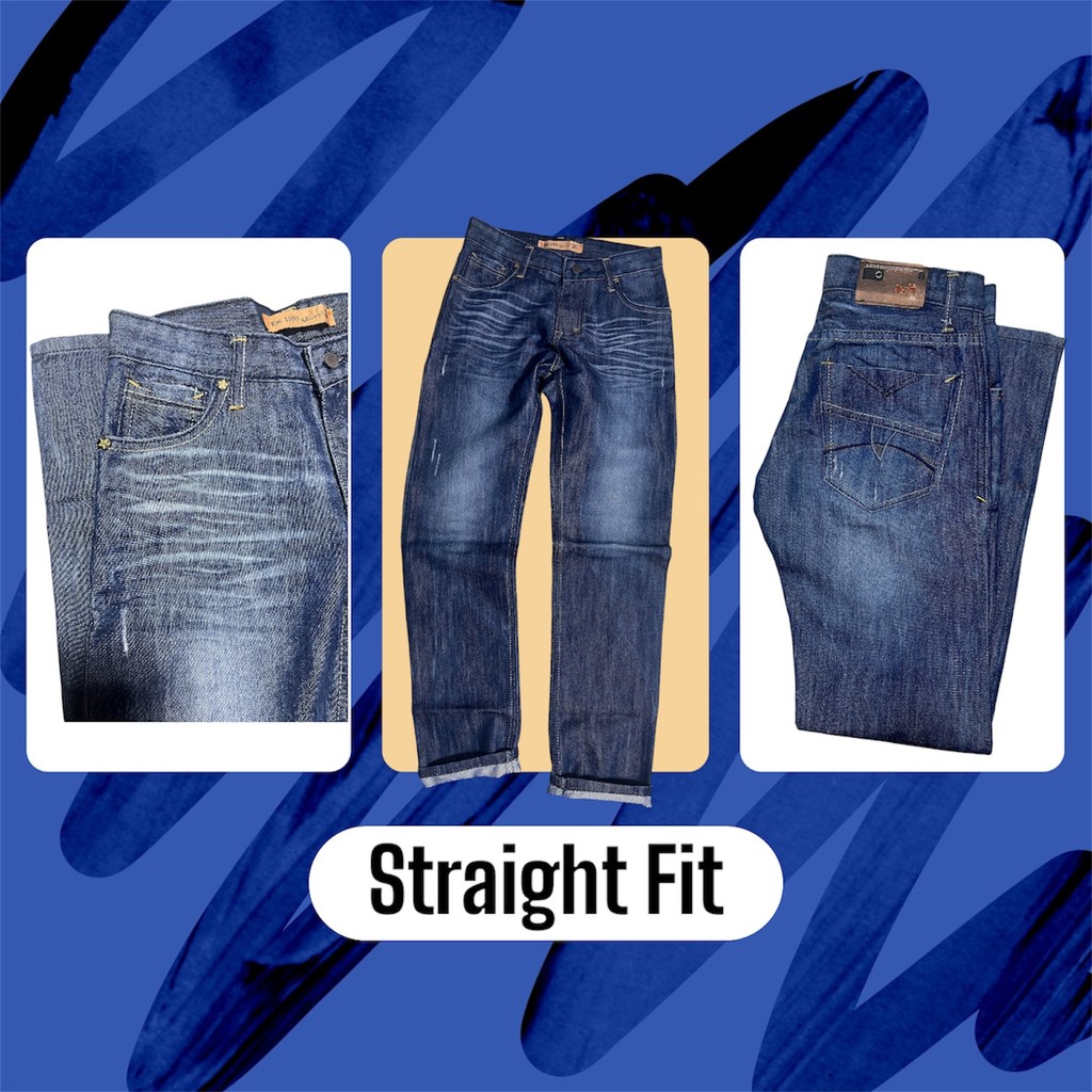 DECENT JEANS กางเกงยีนส์เด็กโต-วัยรุ่น ทรงกระบอก ขายาว สีน้ำเงิน (A82/2) - รูปที่ 2