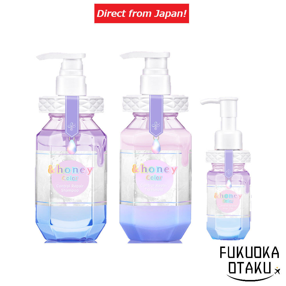& honey Control Repair Shampoo 440ml/Treatment 445g/Hair Oil 100ml Hair Color Hair Care [Direct from Japan]