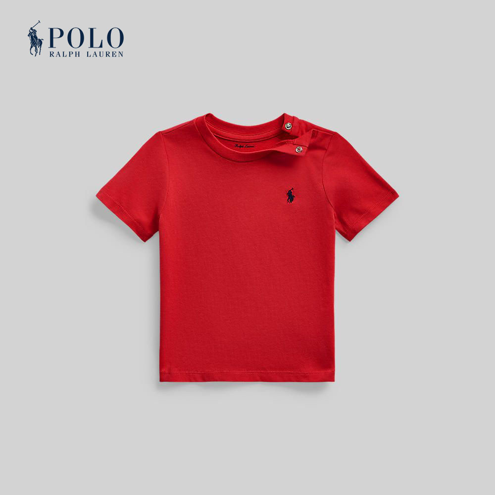 Polo Ralph Lauren Kids เสื้อยืดเด็กผู้ชาย Cotton Jersey Crewneck Tee รุ่น CWPOTSHI8020046 สีแดง