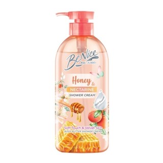 Benice Shower Cream Honey & Nectarine Body Butter 450 ml.บีไ…