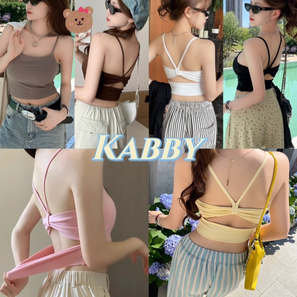 พร้อมส่ง สายเดี่ยว โชว์หลัง งานฟองน้ำ 6 สี แอบเซกซี่เบาๆๆ ราคา ถูกที่สุด ดีลบีเคเค รูปภาพหลัก