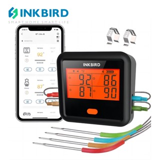 Inkbird เครื่องวัดอุณหภูมิเนื้อสัตว์ บลูทูธไร้สาย พร้อมไฟแบ็คไลท์ LCD สําหรับทําอาหาร เตาอบ บาร์บีคิว ย่าง