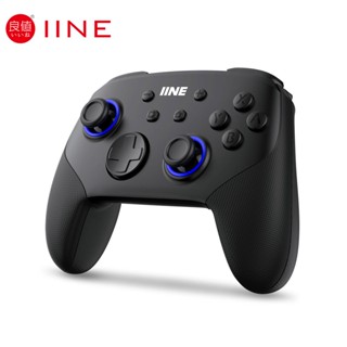 Iine Falcon ตัวควบคุมไร้สาย สีดํา รองรับ NFC Amiibo สําหรับ Nintendo Switch Switch OLED PC Steam