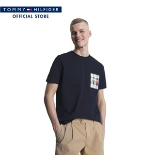 Tommy Hilfiger เสื้อยืดผู้ชาย รุ่น MW0MW32120 DW5 - สีน้ำเงิน