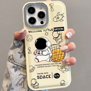 เคสโทรศัพท์มือถือนิ่ม ลายนักบินอวกาศ บาสเก็ตบอล สําหรับ iPhone 14Promax 13 12 11 7Plus X XR xsmax